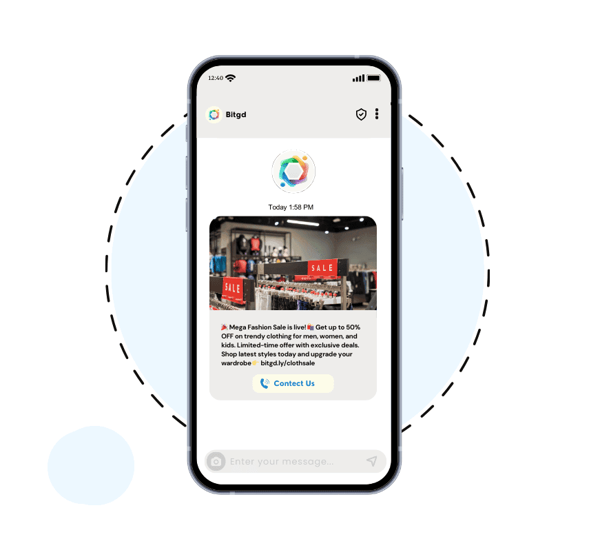 RCS messaging service with rich media